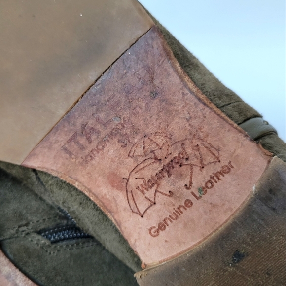 ITALEAU Waterproof Genuine Leather Studded Booties Sz 37 6.5 - Picture 11 of 14